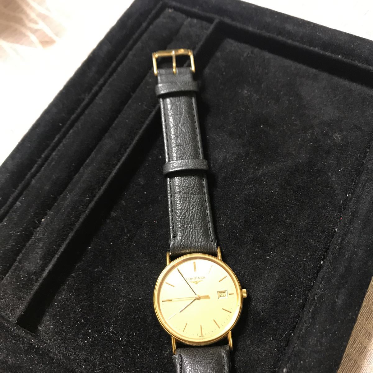 腕時計メンズ電池交換済みロンジンLONGINESアナログQuartz中古 腕時計メンズ電池交換済みロンジンLONGINESアナログQuartz中古