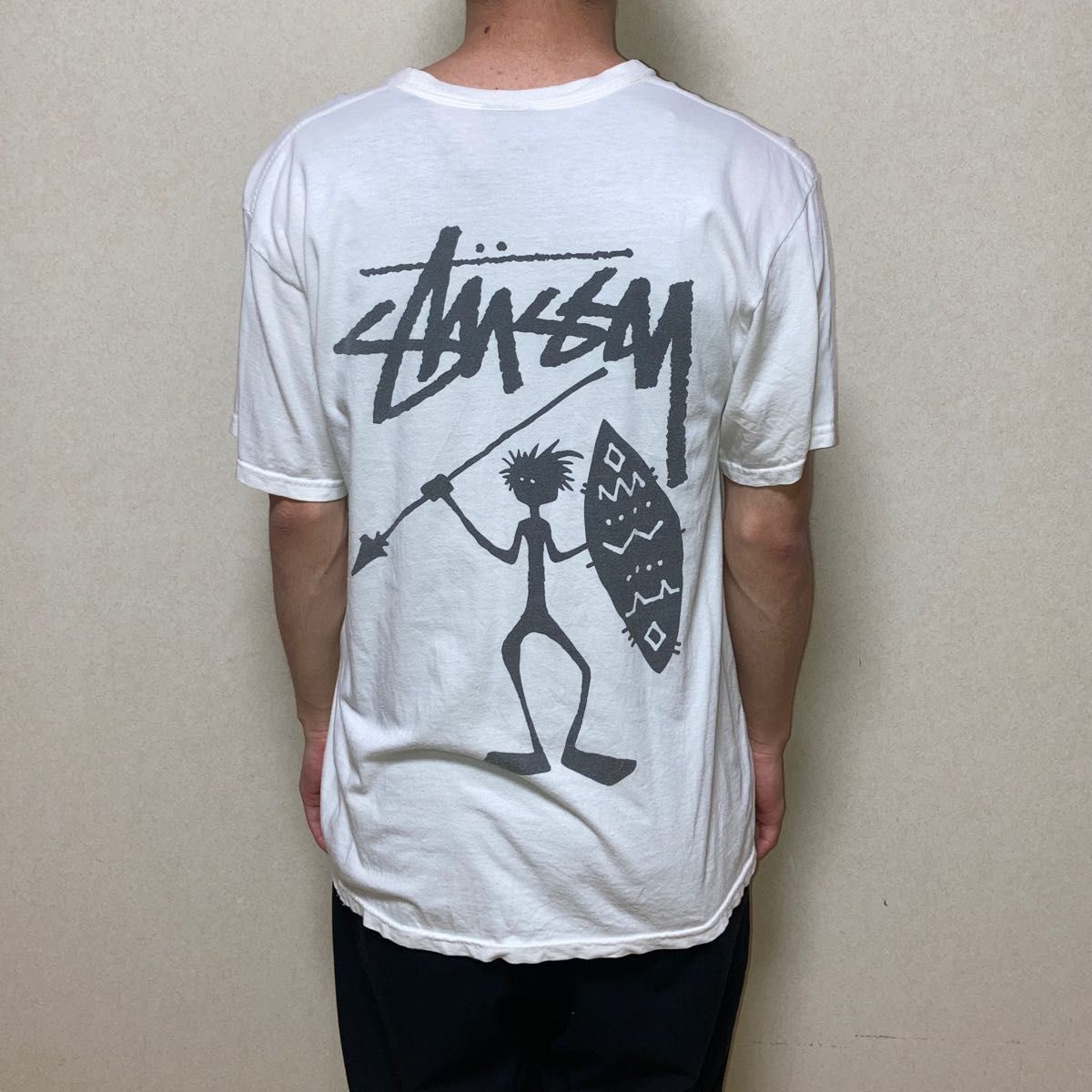 希少 メキシコ製 STUSSY ステューシー ストックロゴ&シャドーマン T