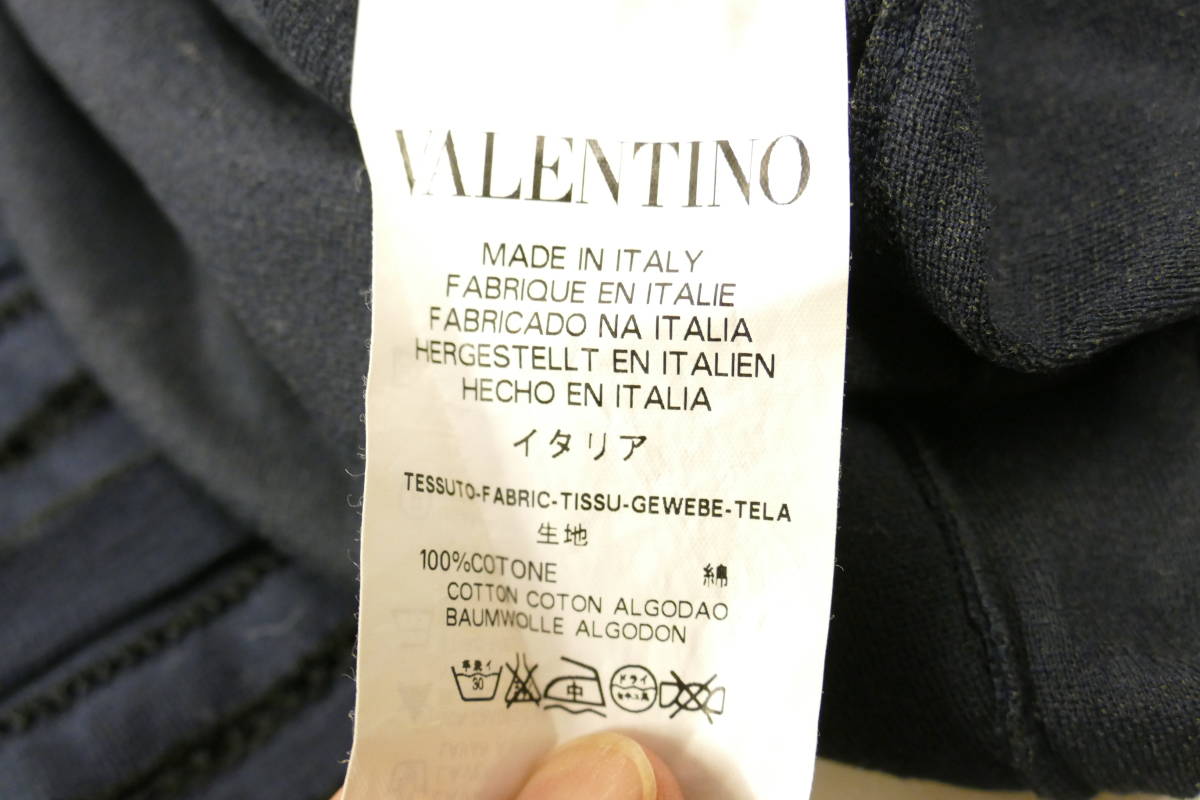 送料無料！正規！美品！RED VALENTINO レッドヴァレンティノ　ネイビー　紺　ワンピース　フリル　パーティー　結婚式　レディース　ドレス_画像5