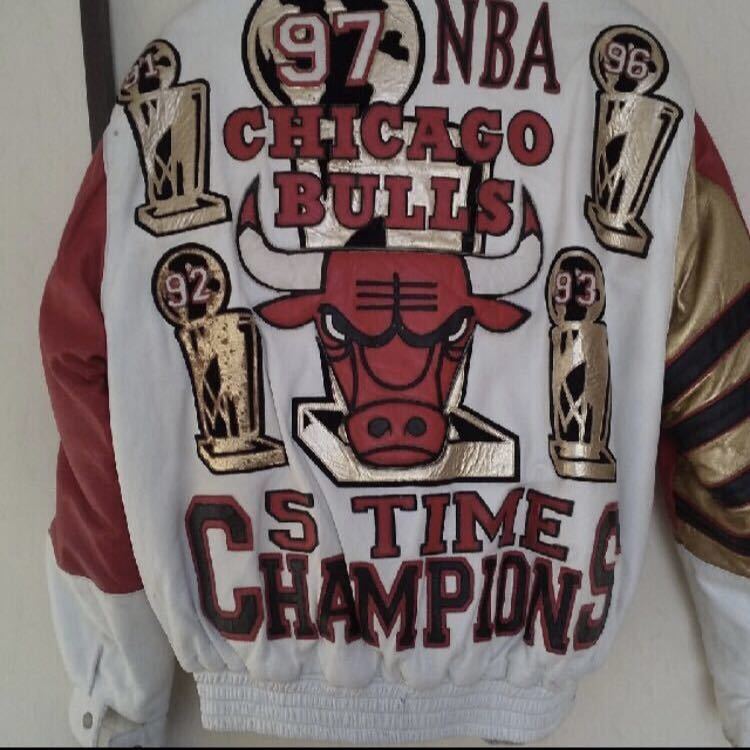 返品不可】 ジェフハミルトン jeff hamilton nba ブルズ ジャケット 白