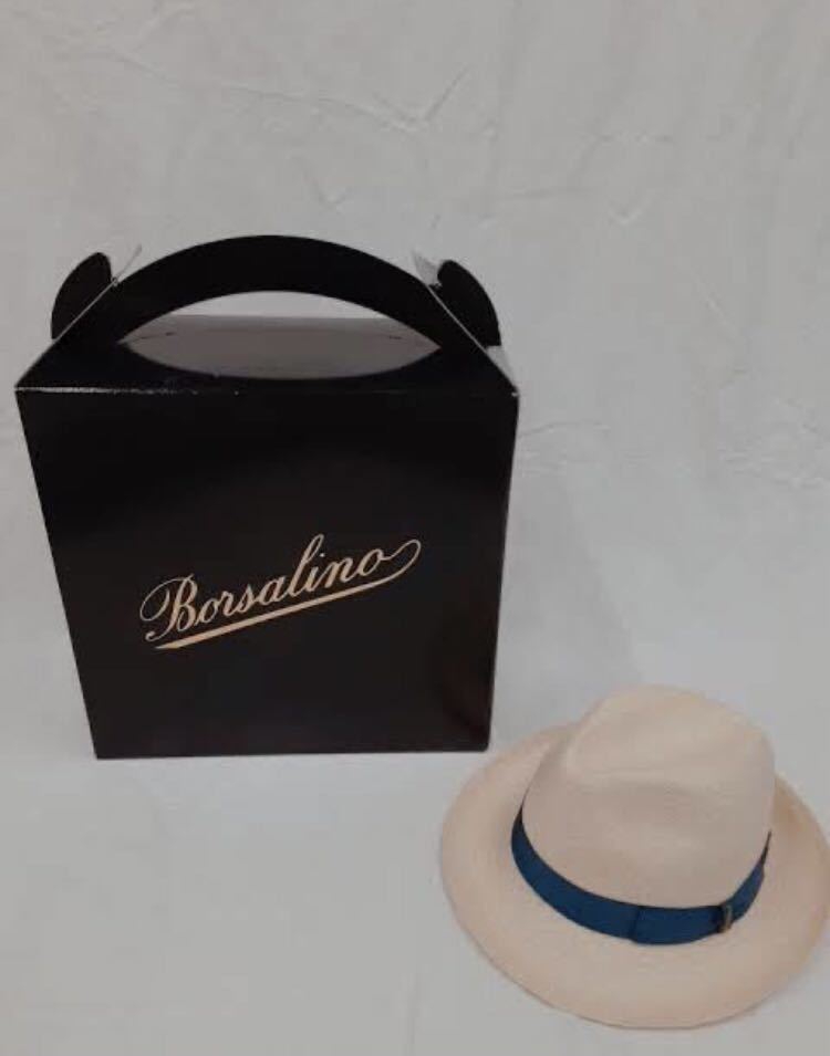 ボルサリーノ Borsalino パナマハット 定価121，000円 麦わら帽子-