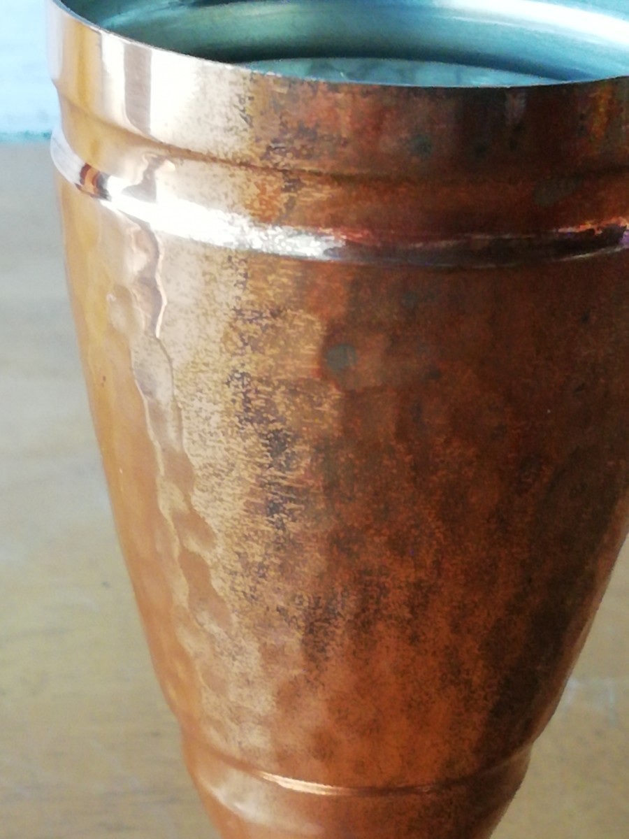 銅製 タンブラー 2点セット 槌目 ビアカップ カッパー コッパー ゴブレット COPPER cup goblet 送料込み