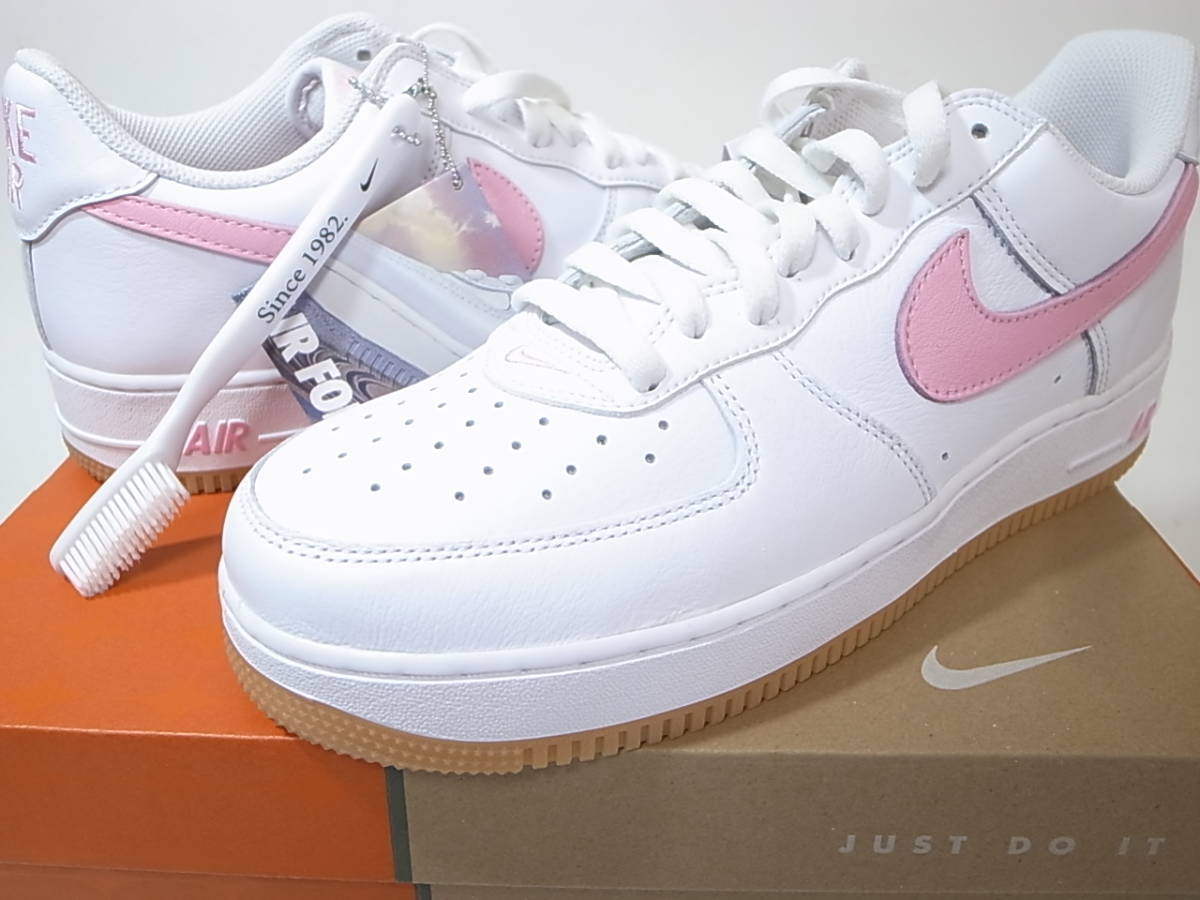 NIKE AIR FORCE 1 LOW RETRO COLOR OF THE MONTH白ピンクxガムソール29