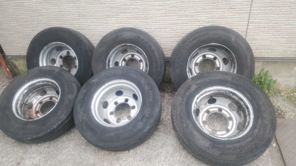  Fukushima departure used truck tire 6ps.@4 ton car wheel attaching 225/80R17.5 summer tire receipt limitation (pick up) 