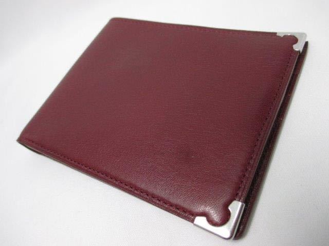 未使用に近い美品 カルティエ 2つ折り札入れ財布 二つ折り財布 カード