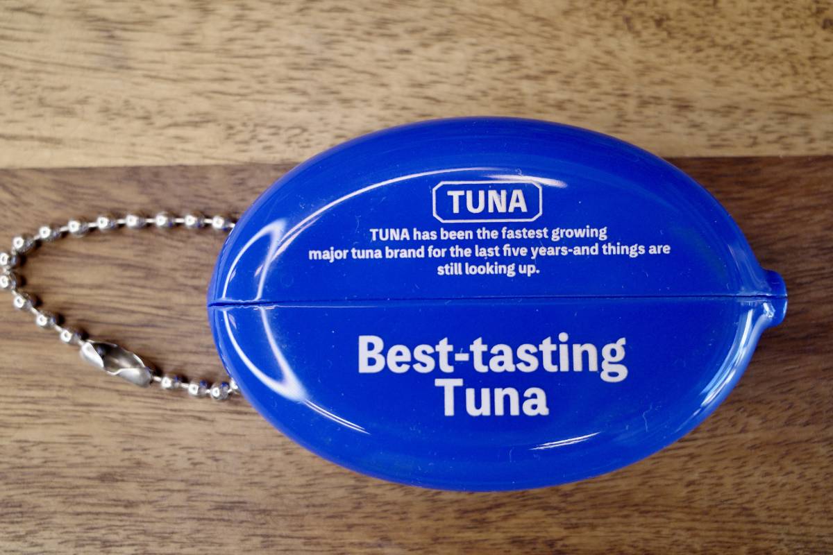 新品　チャーリーツナ　TUNA ラバー コインケース アメリカ製 小銭いれ 世田谷ベース アメカジ　キーホルダー ボールチェーン　アドキャラ_画像2