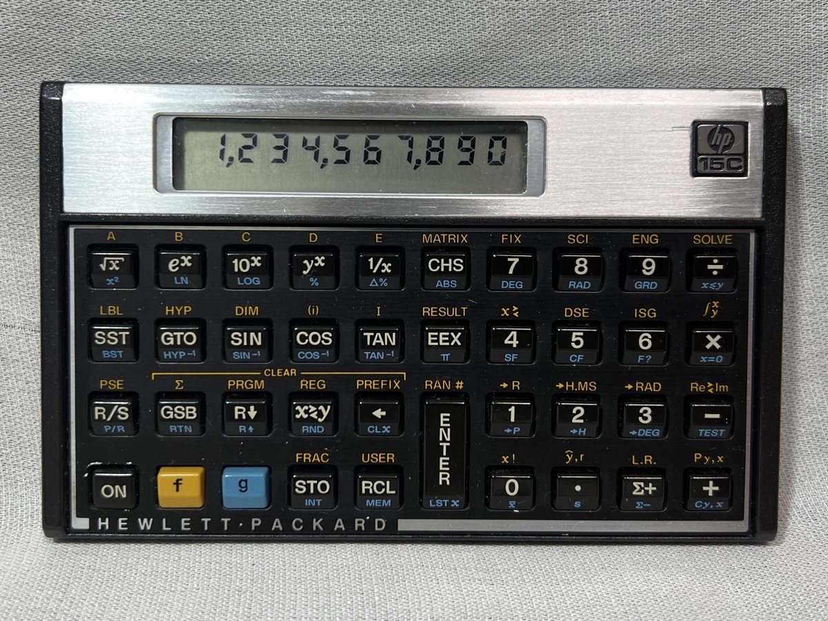 ○ 送料無料 ヒューレット・パッカード hp 15c 関数電卓 動作品