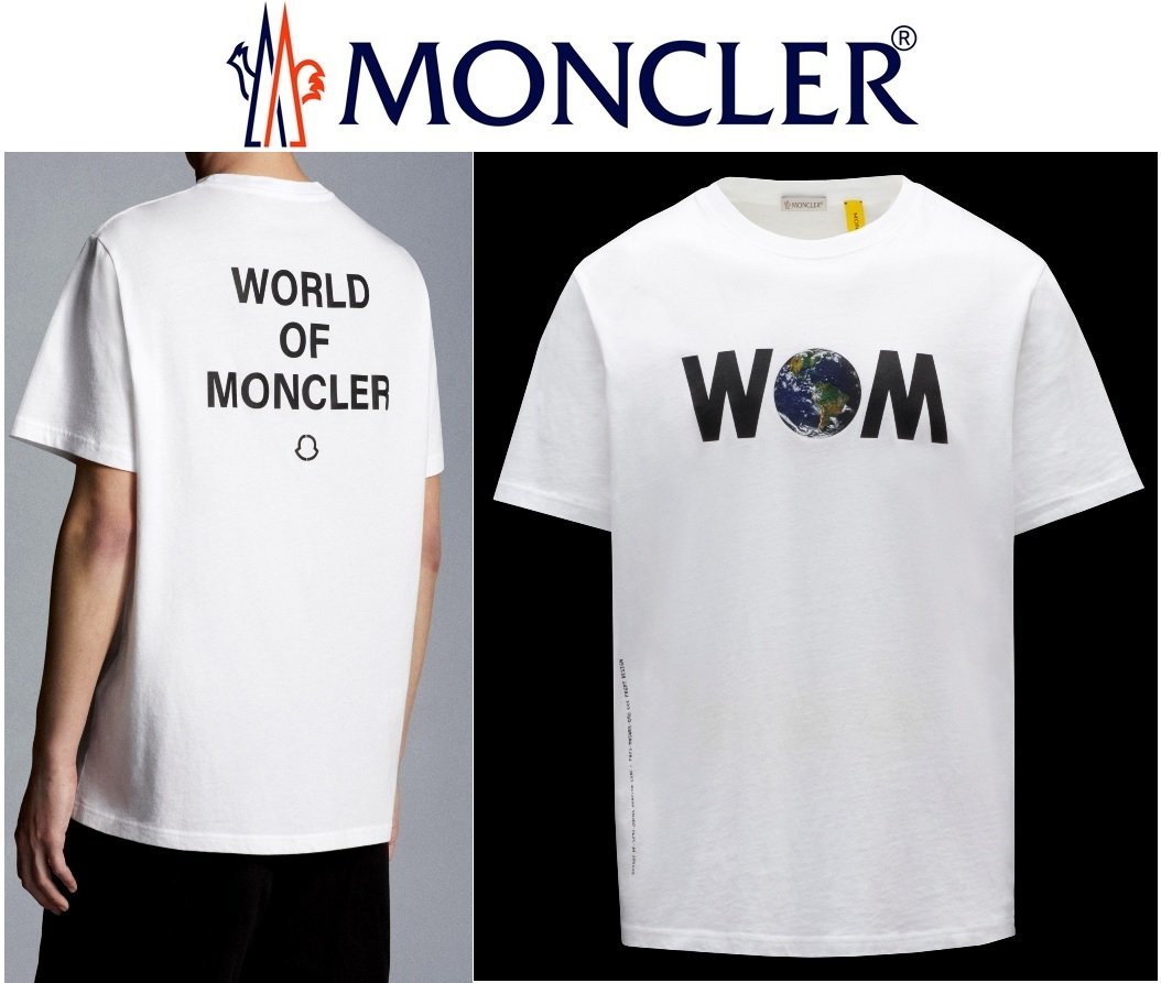 7万新品本物◆モンクレールジーニアス◆XL◆FRAGMENT HIROSHI FUJIWARA 7MONCLER『WOM』Tシャツ白