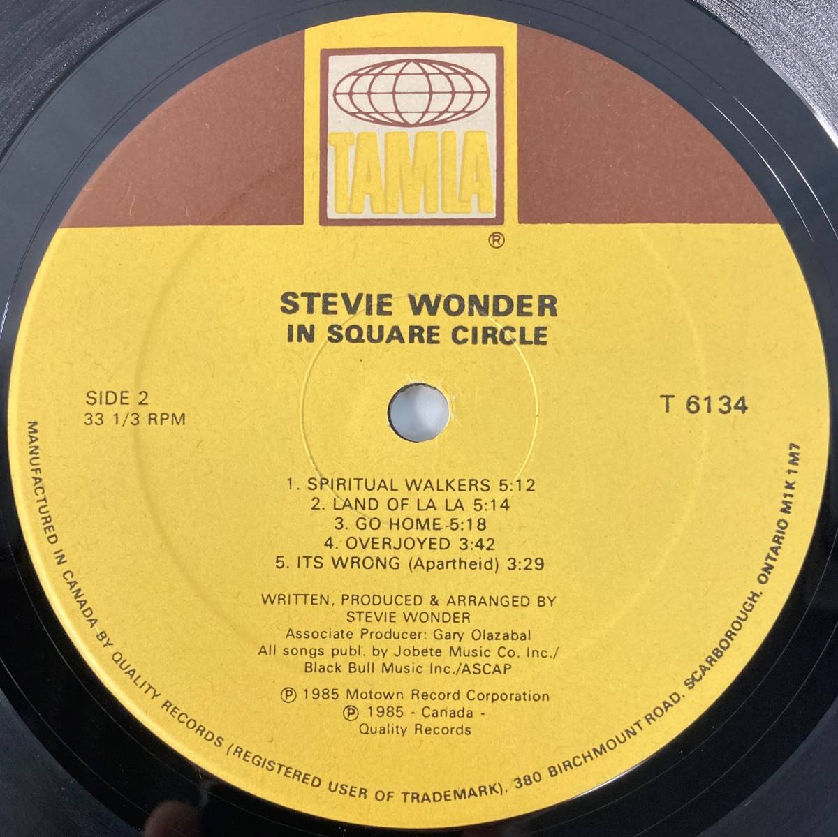 スティーヴィー・ワンダー (Stevie Wonder) / In Square Circle カナダ盤LP TAMRA MOTOWN T-6134 見開き_画像7