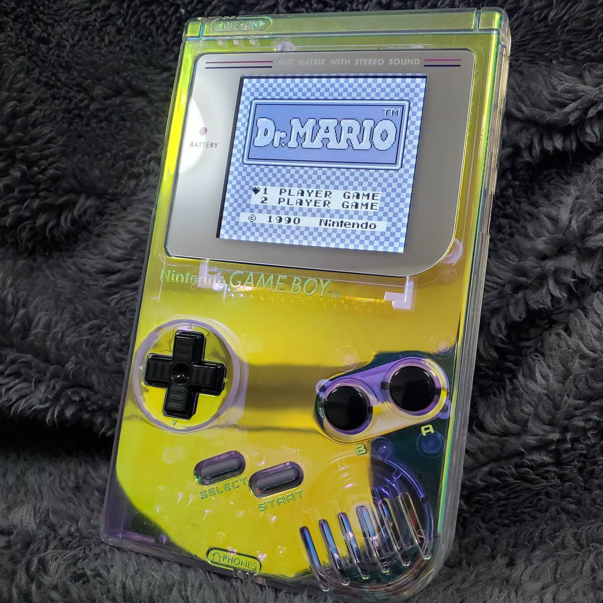 無地・新色登場! IPS液晶換装済 ゲームボーイ初代 本体 オーロラ