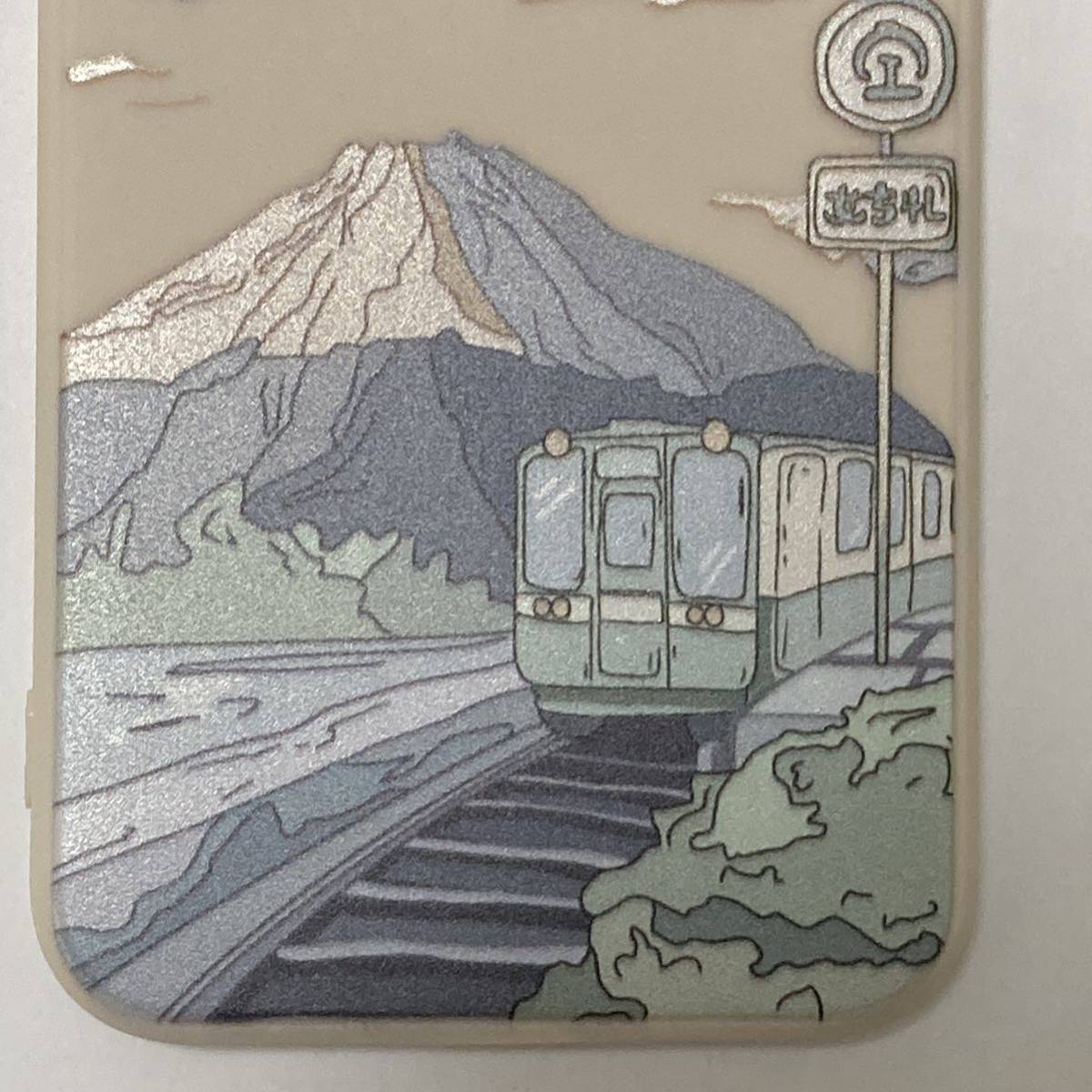  new goods iphone case 7/8/SE2.3 for landscape painting manner train smartphone case scenery beautiful ... rice field . silicon case Mt Fuji manner Japanese picture manner picture Japan 