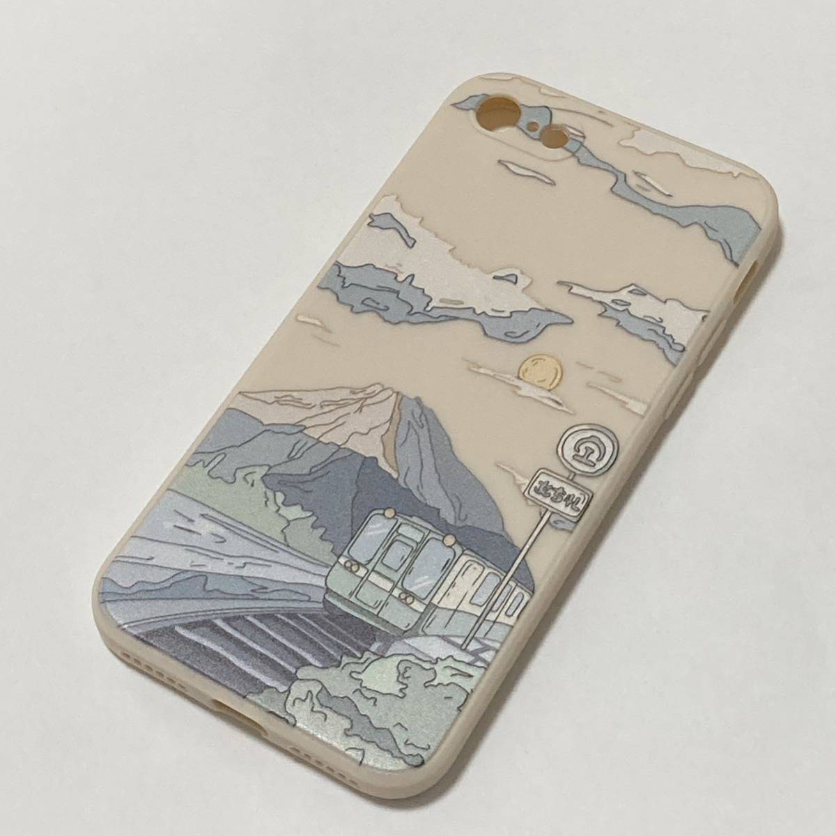  new goods iphone case 7/8/SE2.3 for landscape painting manner train smartphone case scenery beautiful ... rice field . silicon case Mt Fuji manner Japanese picture manner picture Japan 