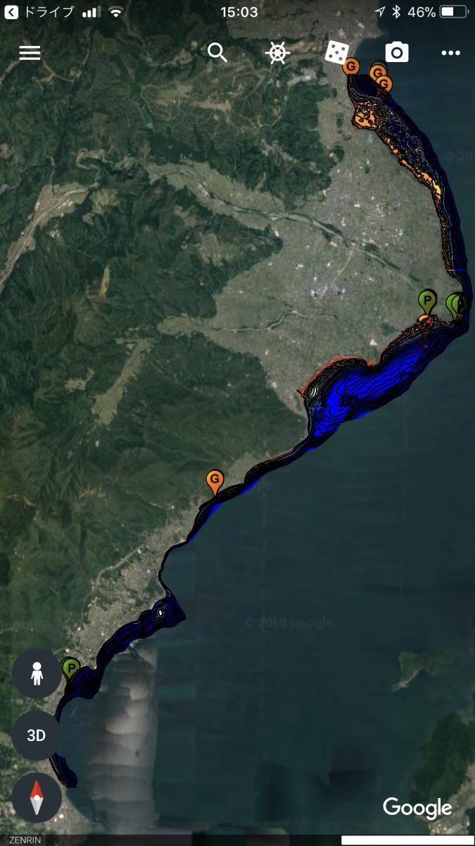 H31.1更新（Ver2.0）　スマホ・モバイル用GoogleEarth琵琶湖湖西広域マップ