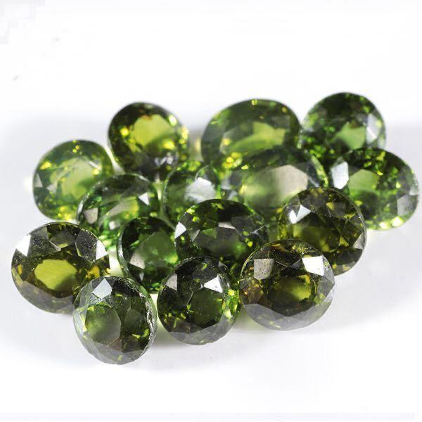  rare natural green zircon loose . set sale 10ct 100% natural guarantee 