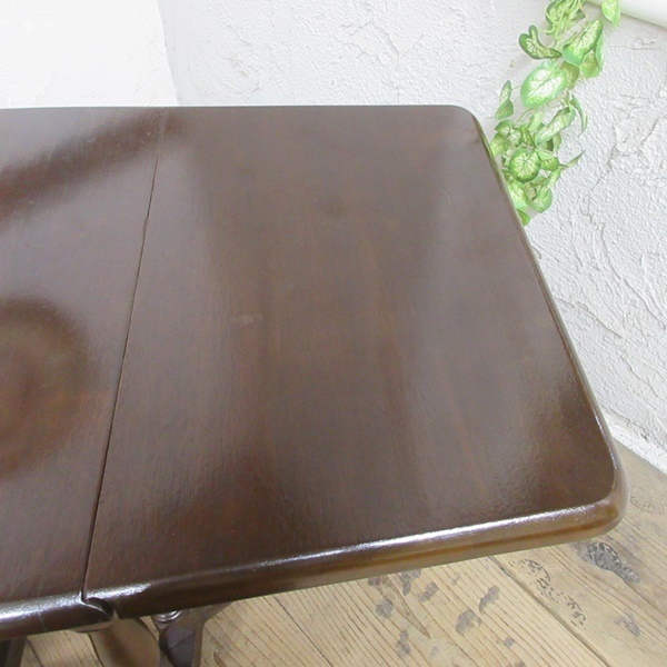 イギリス アンティーク 家具 ゲートレッグテーブル サイドテーブル バタフライテーブル 木製 英国 SMALLTABLE 6097d_画像10