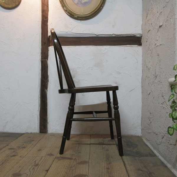 イギリス アンティーク 家具 CC41 キッチンチェア ホイールバック 椅子 イス 店舗什器 カフェ 木製 英国 KITCHENCHAIR 4217e_画像6