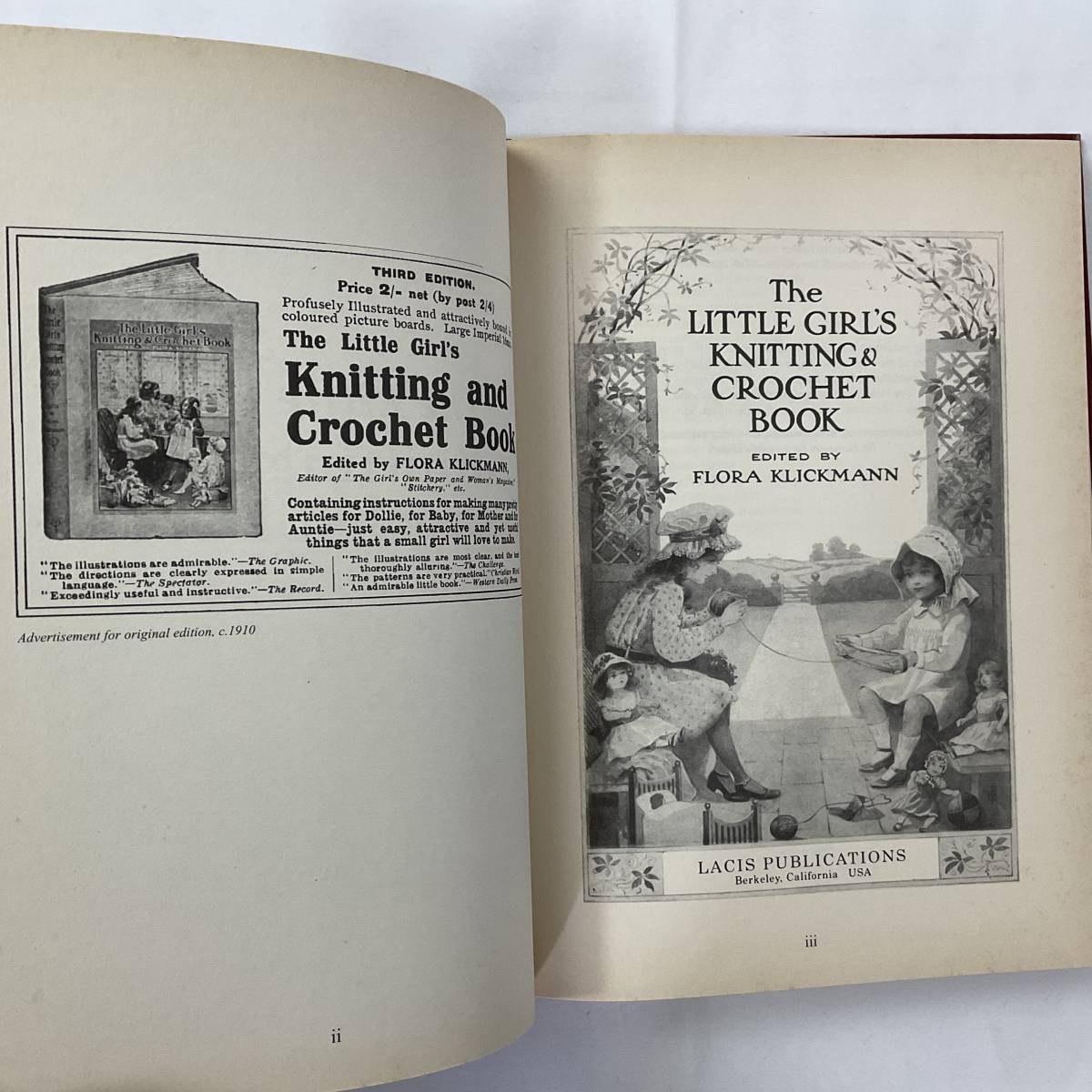 ★手芸本■送料無料■アンティーク本復刻版 小さな女の子のニットとクロッシェブック LACIS あみもの かぎ針編み■ARTBOOK_OUTLET■K3-038
