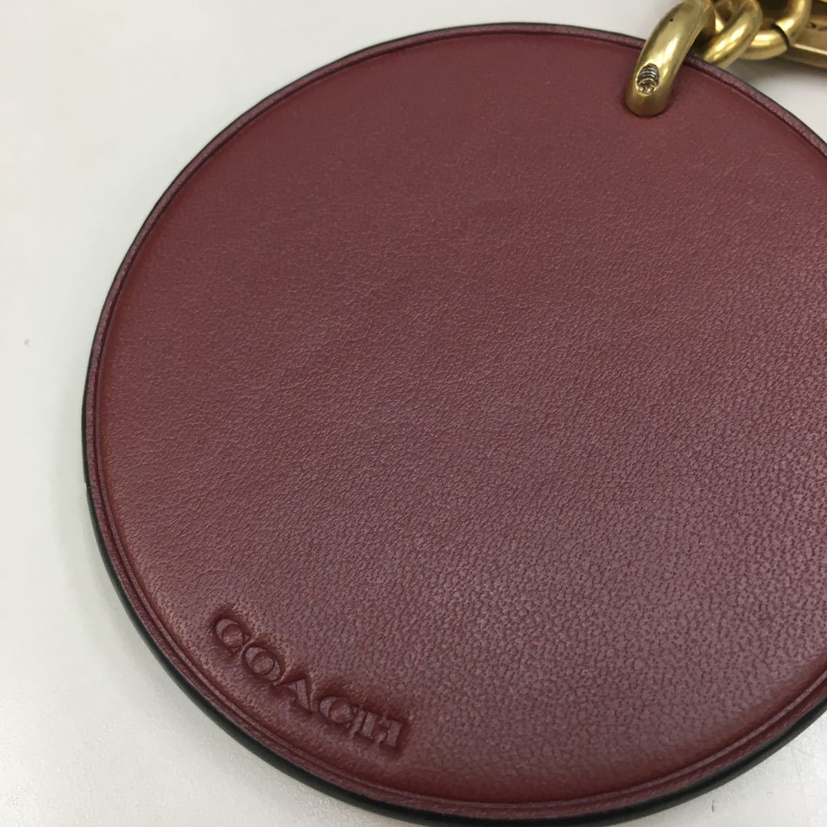 未使用品　コーチ　coach レザー　キーリング キーホルダー　自由の女神　美品_画像4