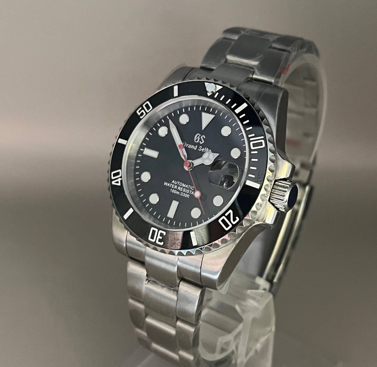 ブラック/NH35/MOD/カスタム Yahoo!オークション - SEIKO MOD NH35 カスタム 赤針 ブラック