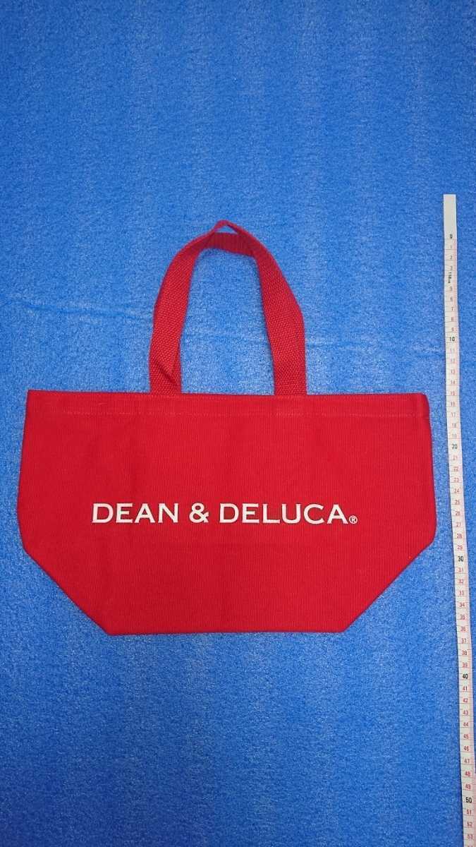 【ホリデーレッド】DEAN&DELUCA トートバッグ 2点セット サイズＳ＆Ｌ_Ｓサイズ裏-深さ約21㎝手持ち部分約15㎝