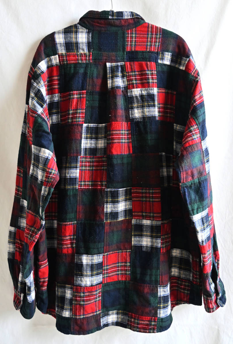 \半額SALE/ 90's パッチワーク ヴィンテージ/L.L.Bean】クレイジーパターン 男性用