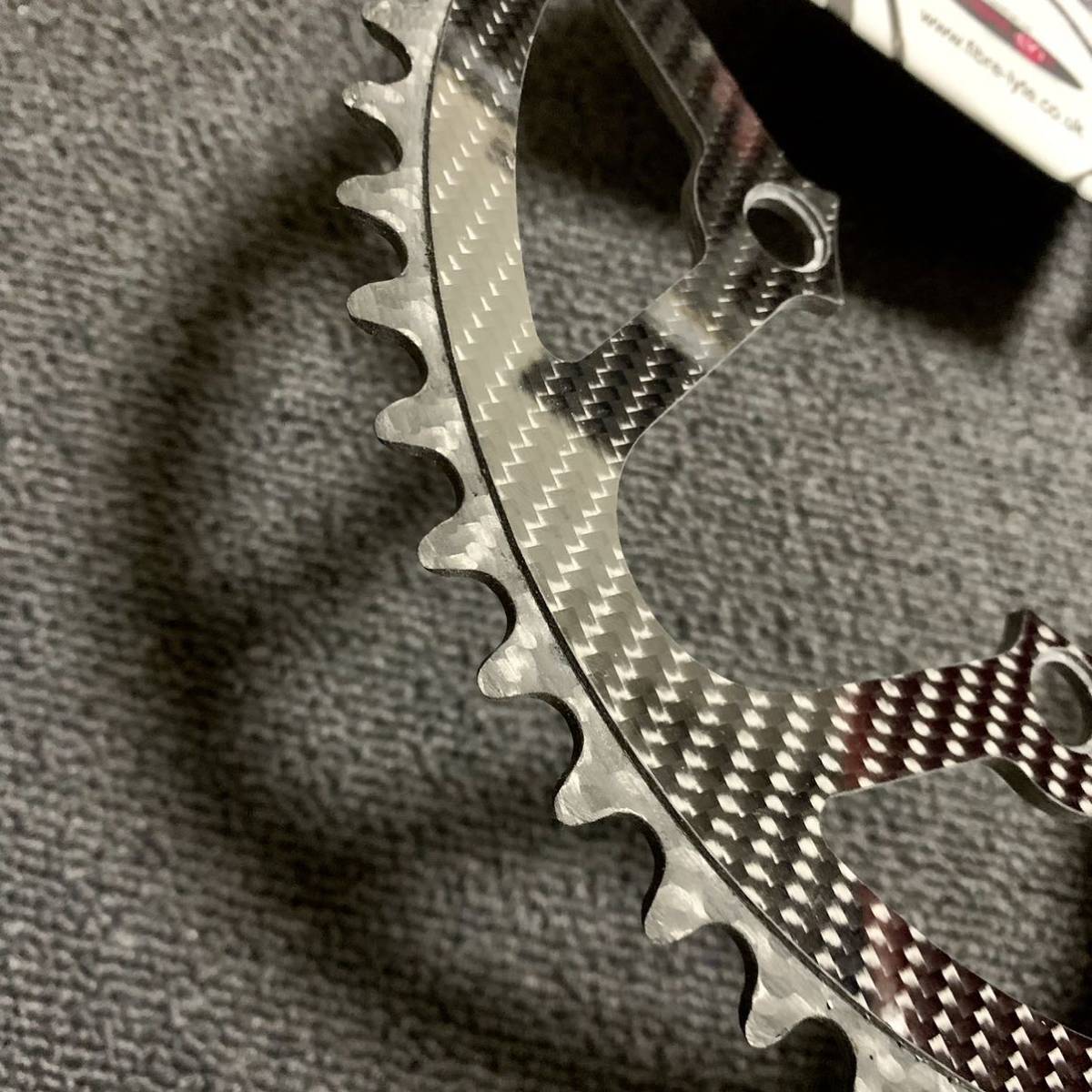 Fibre lyte made carbon chain ring 53T PCD110 62g Brompton BD Fibre lyte made carbon chain ring 53T PCD110 62g Brompton BD