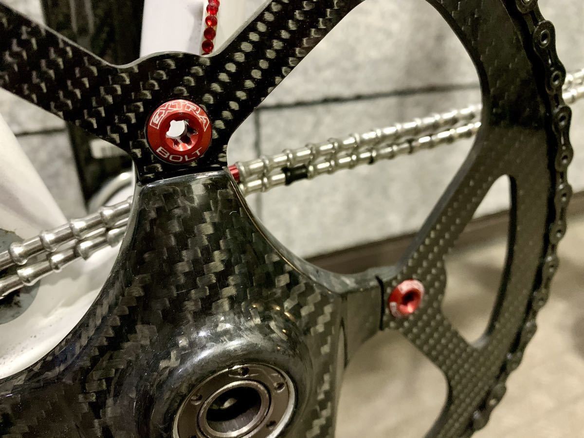 Fibre lyte made carbon chain ring 53T PCD110 62g Brompton BD Fibre lyte made carbon chain ring 53T PCD110 62g Brompton BD