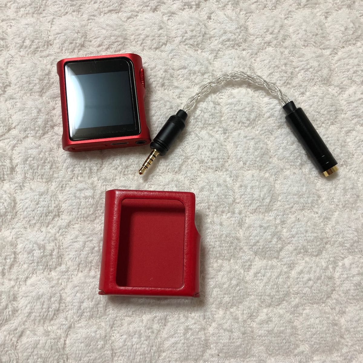 shanling m0 pro レッド 専用ケース バランス変換ケーブル付き
