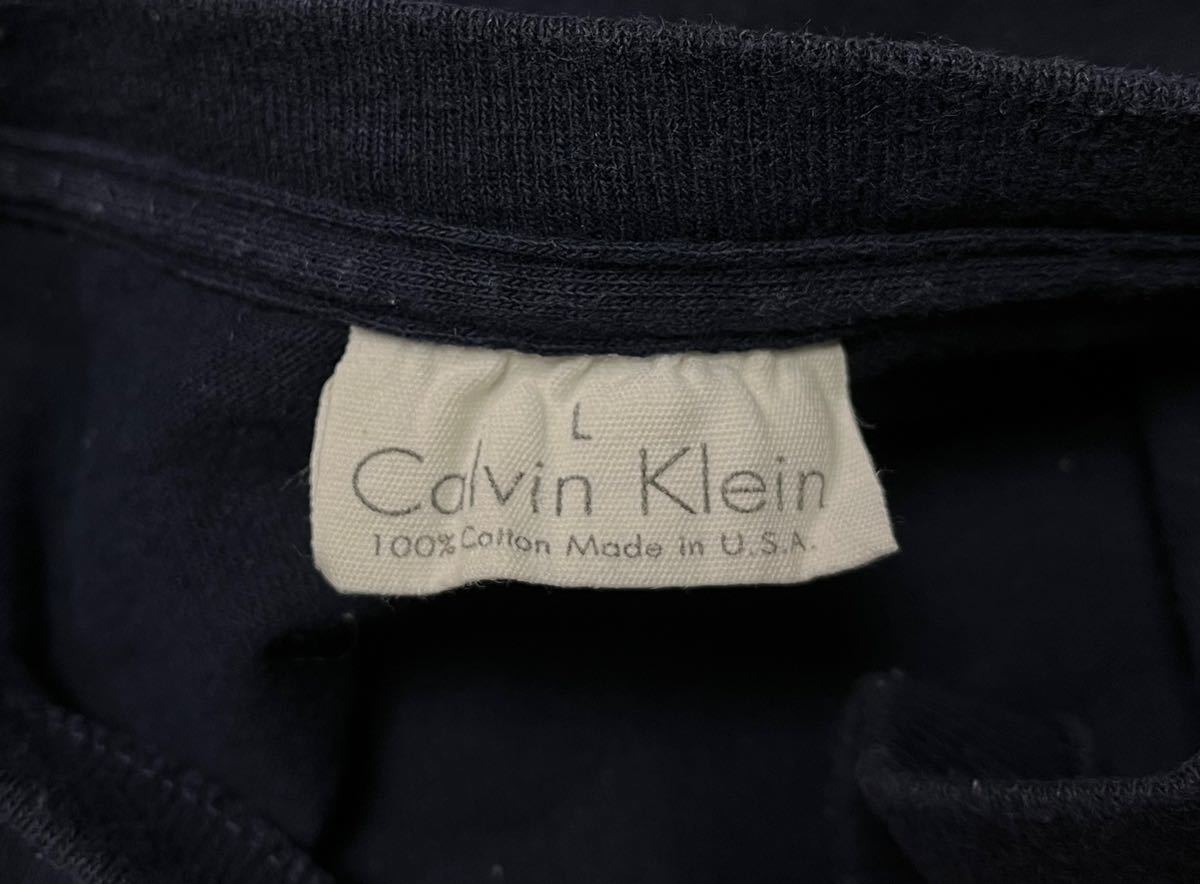 90s USA製 Calvin Klein ビンテージ tシャツ 袖シングル L_画像4