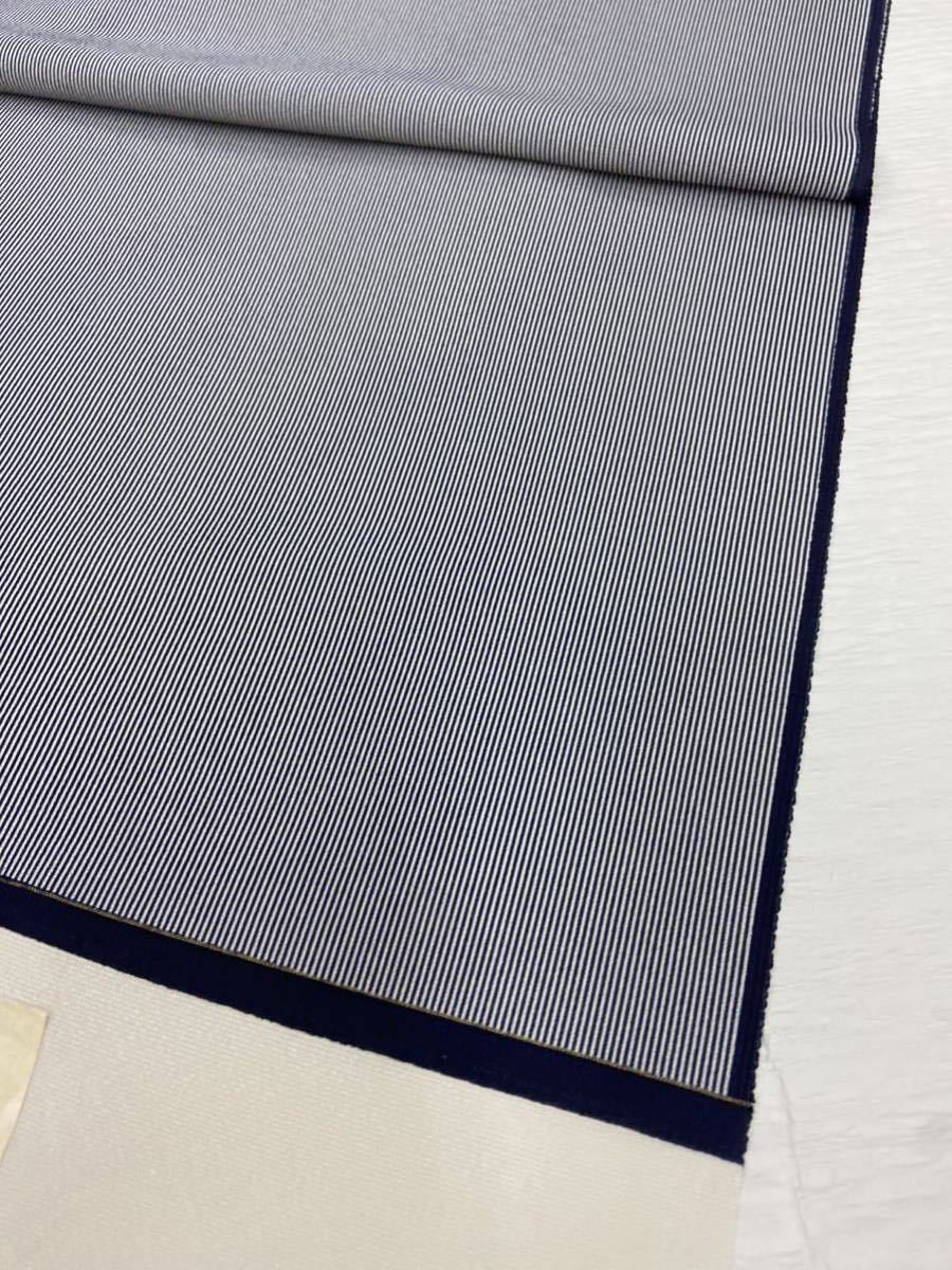 スノーブルー 小紋 着物 反物 着尺 新品 未使用 三越織 正絹 浜