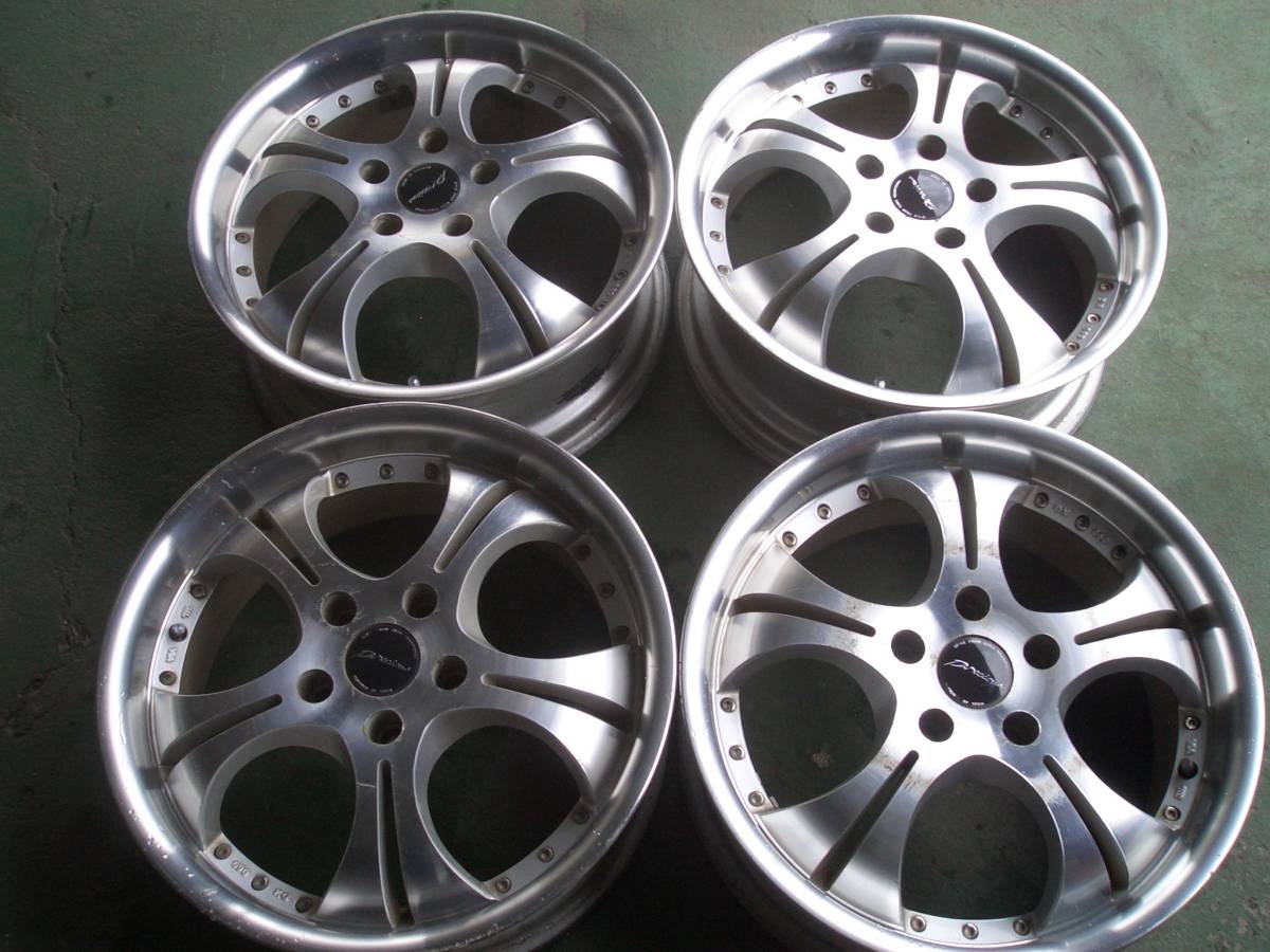 FUTEK アルミホイール 4本セット 17×7J +48 PCD114.3 5穴の画像6