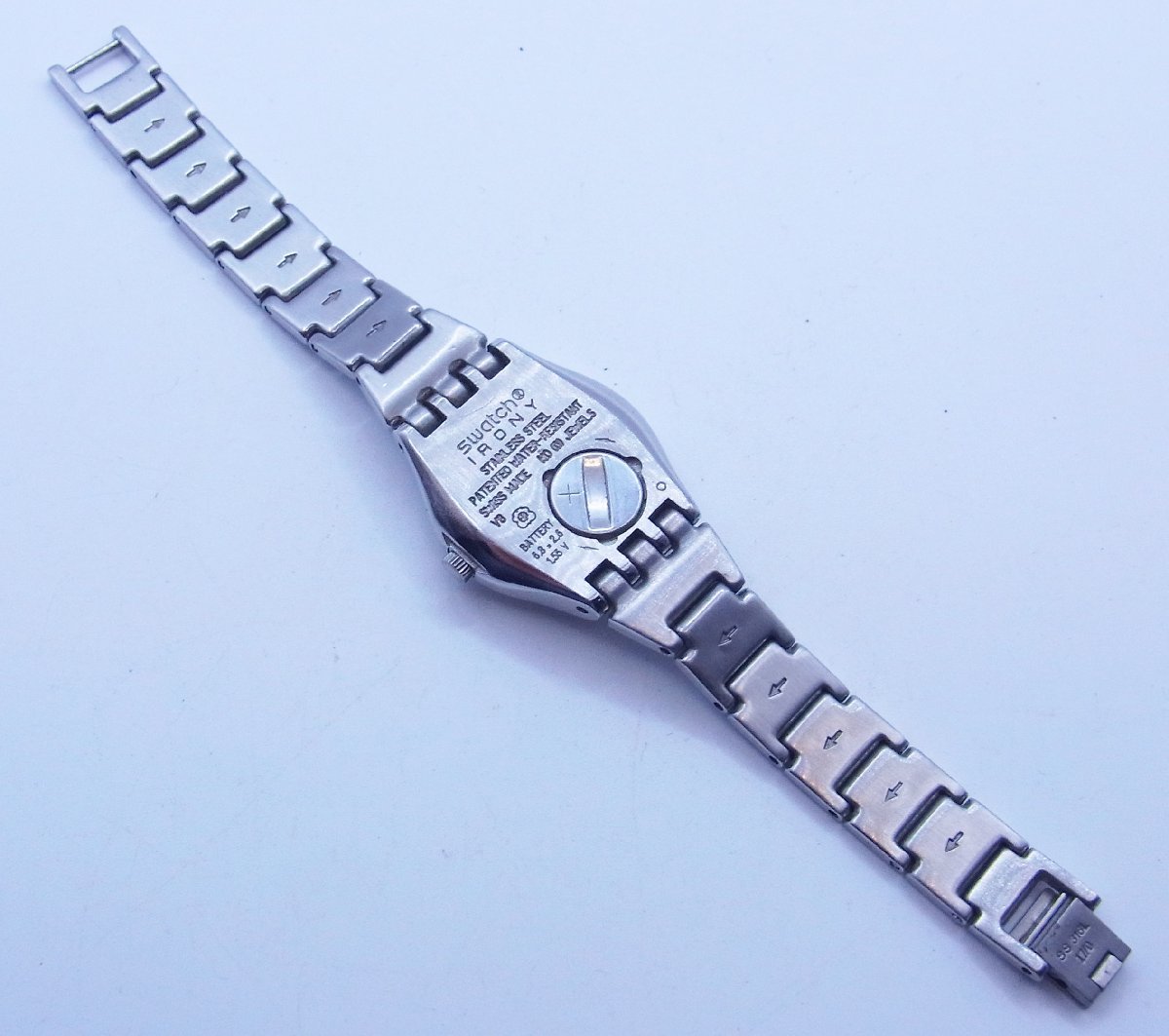 swatch スウォッチ☆腕時計 IRONY アイロニー AG1999 ブルー文字盤 ラインストーン フラワー レディース クォーツ☆動作品☆K0403763_画像8