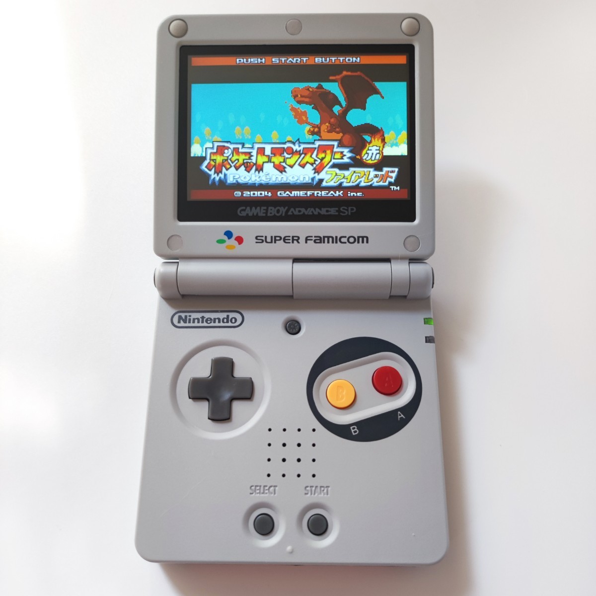 営業 ゲームボーイアドバンスSP 本体 SFCカラー IPS液晶カスタム