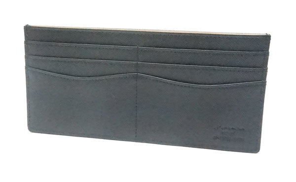 超爆安 中古 美品 SATORIさとり 薄型財布 HCK49 松阪牛 硯 長財布（小銭入れあり）