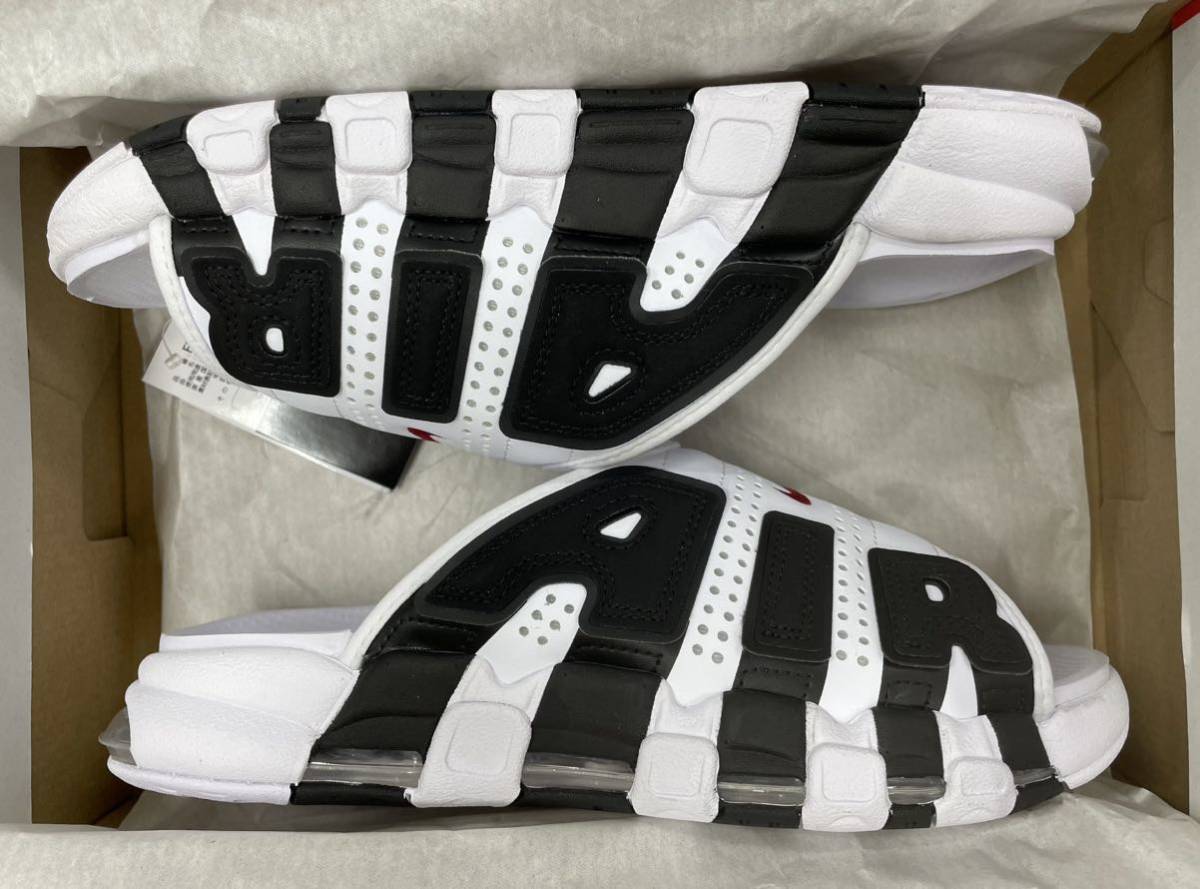 Nike Air More Uptempo Slide White and Black 27 0cm ナイキ エアモア