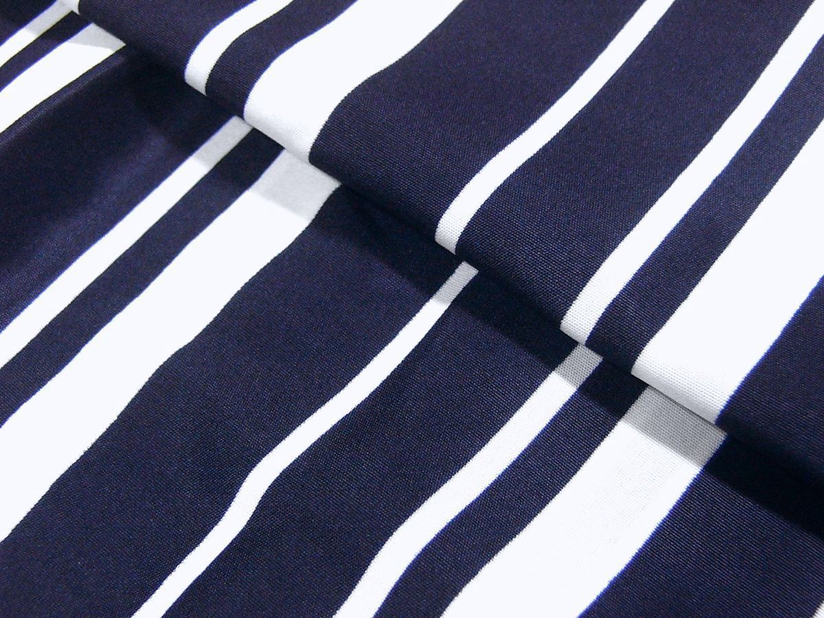 wa. equipped goods small .. striped pattern white * dark blue color pre ta* men's long kimono-like garment M size polyester made unused goods 