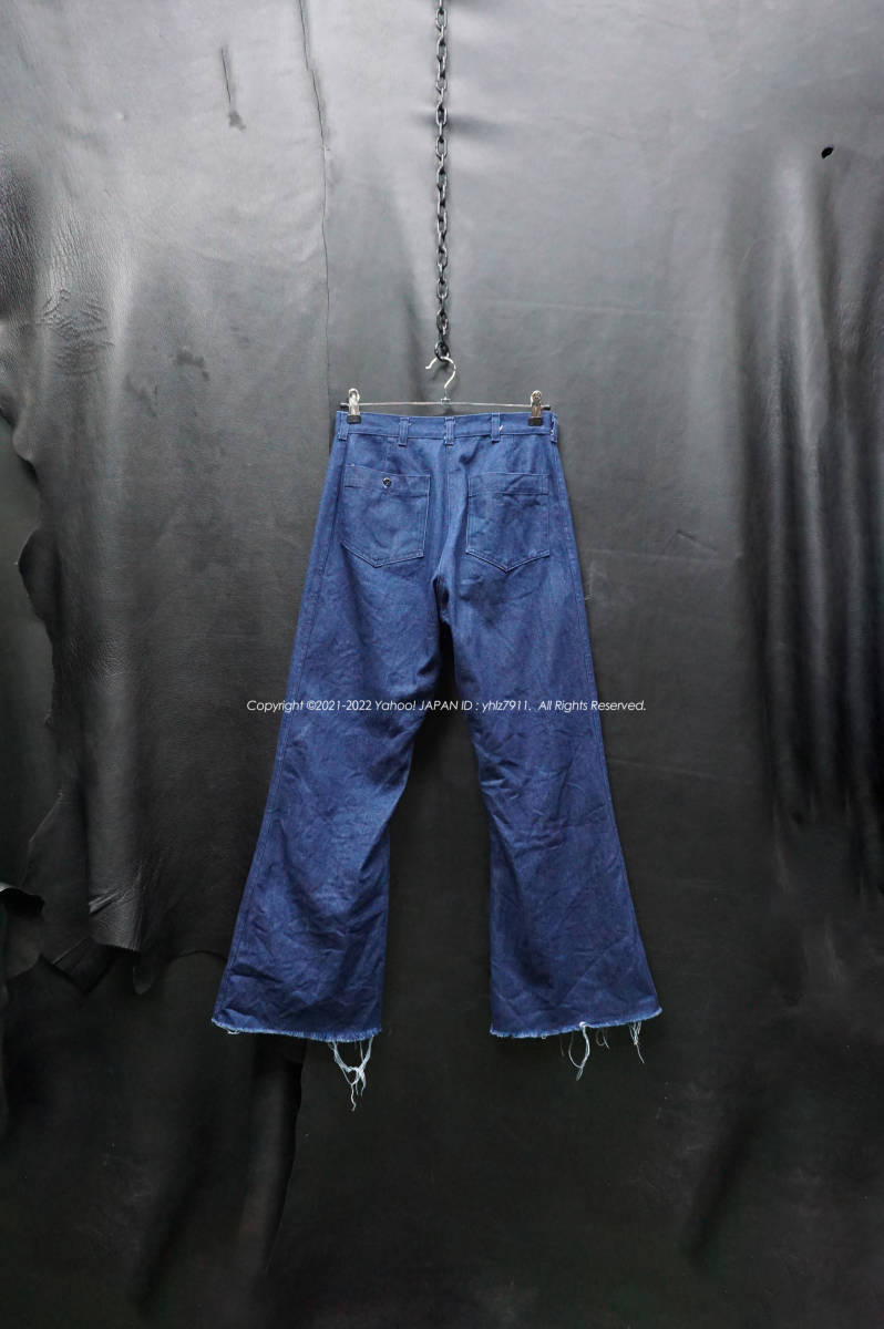 90’s U.S.NAVY DENIM-TYPE1 セーラーデニムパンツ 30R/74cm フレアシルエット ベルボトム パンタロン ネイビー 海軍 米軍 ミリタリー USN_画像3