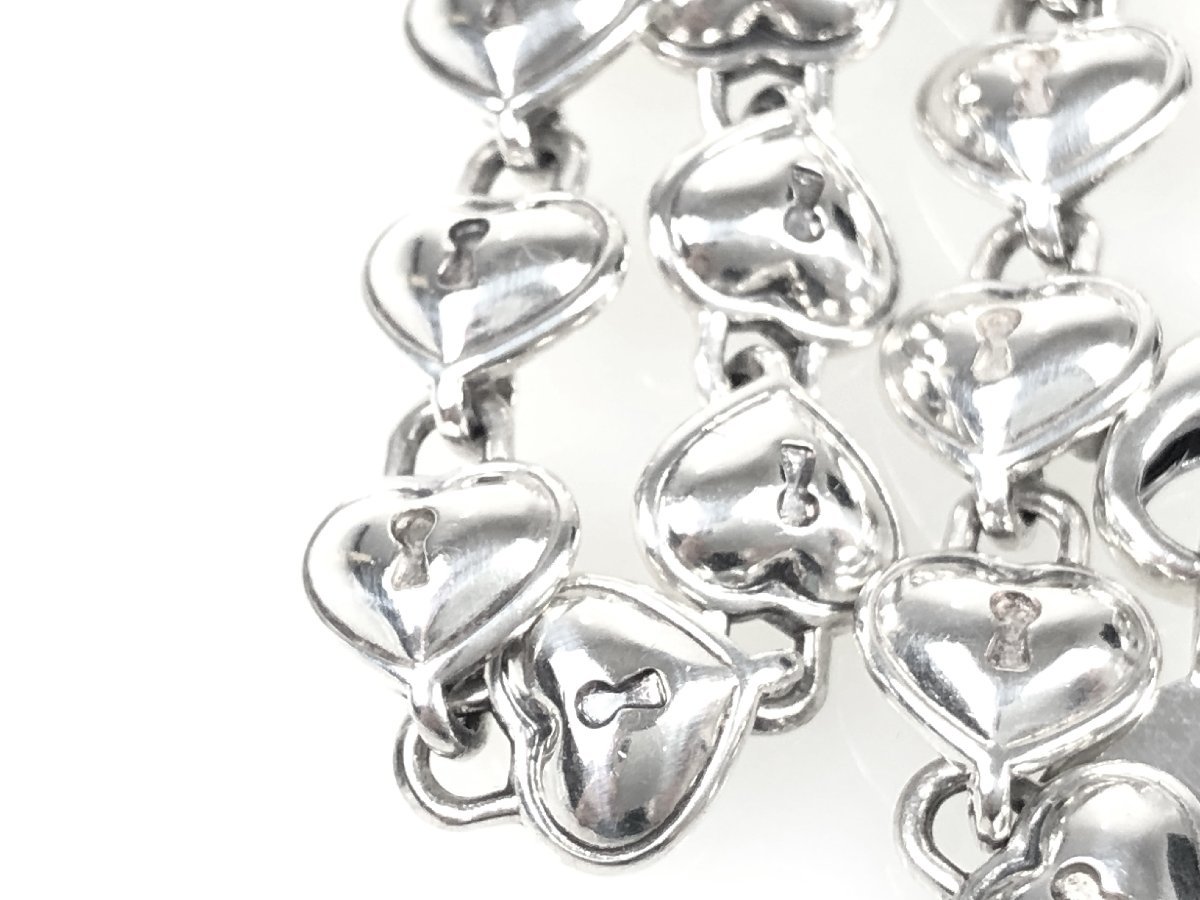 美品 ティファニー TIFFANY シルバー925 ブレスレット ハートキー