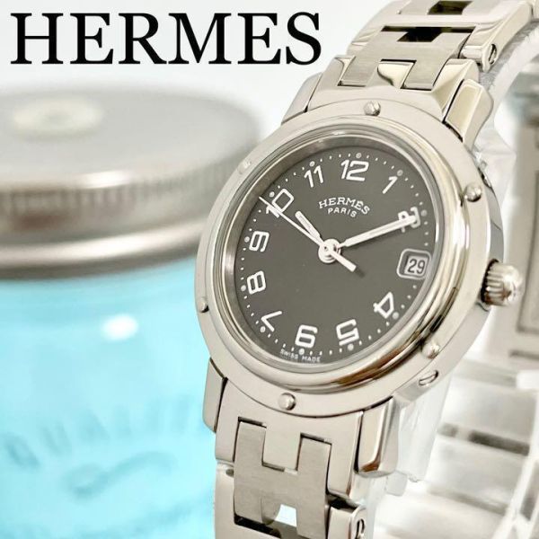 477 HERMES エルメス時計 クリッパー レディース腕時計 デイト 人気
