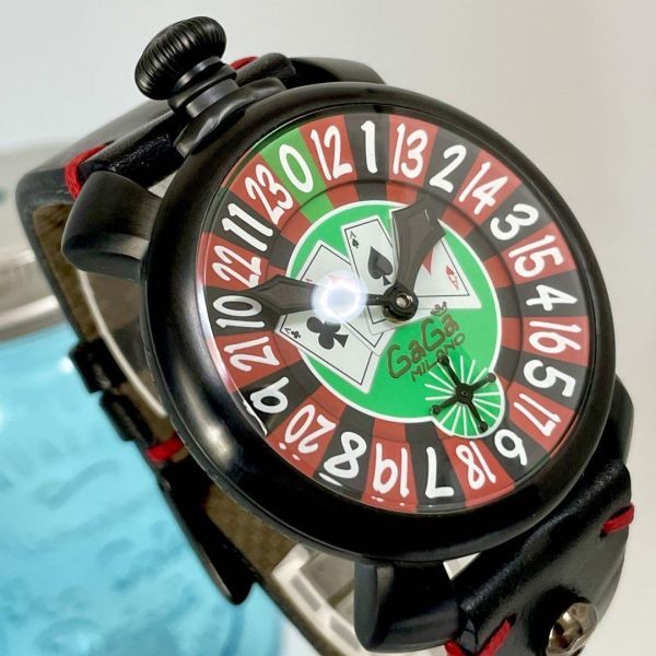 207 ガガミラノ時計 メンズ腕時計 ラスベガス 限定品 ルーレット トランプ-