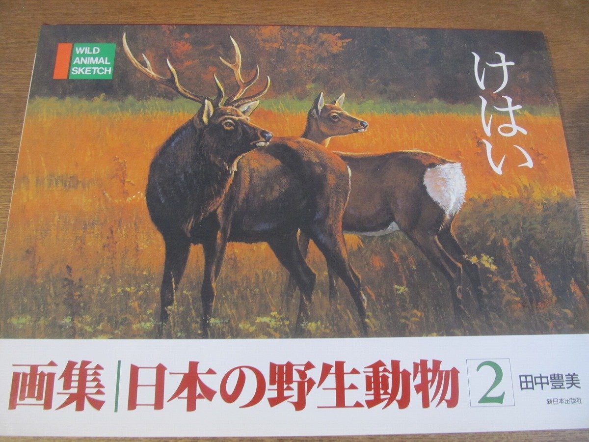 2304MK●「画集 日本の野生動物 全3巻」田中豊美/新日本出版社/1990.3●本文絵(抜刷)5枚つき_画像3