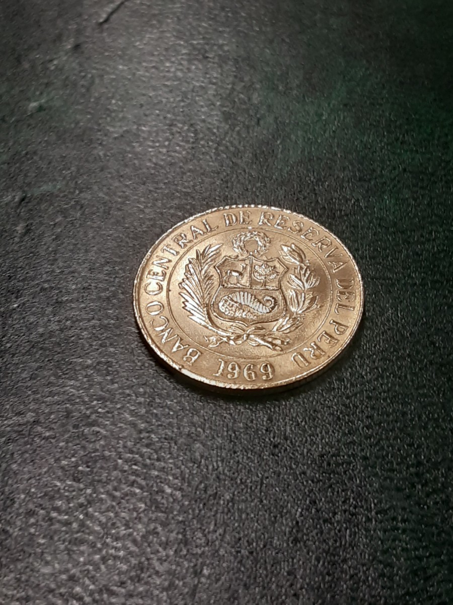 アンティークコイン　ペルー　1969年　 ラマ　1/2ソル硬貨　PL0402_画像8