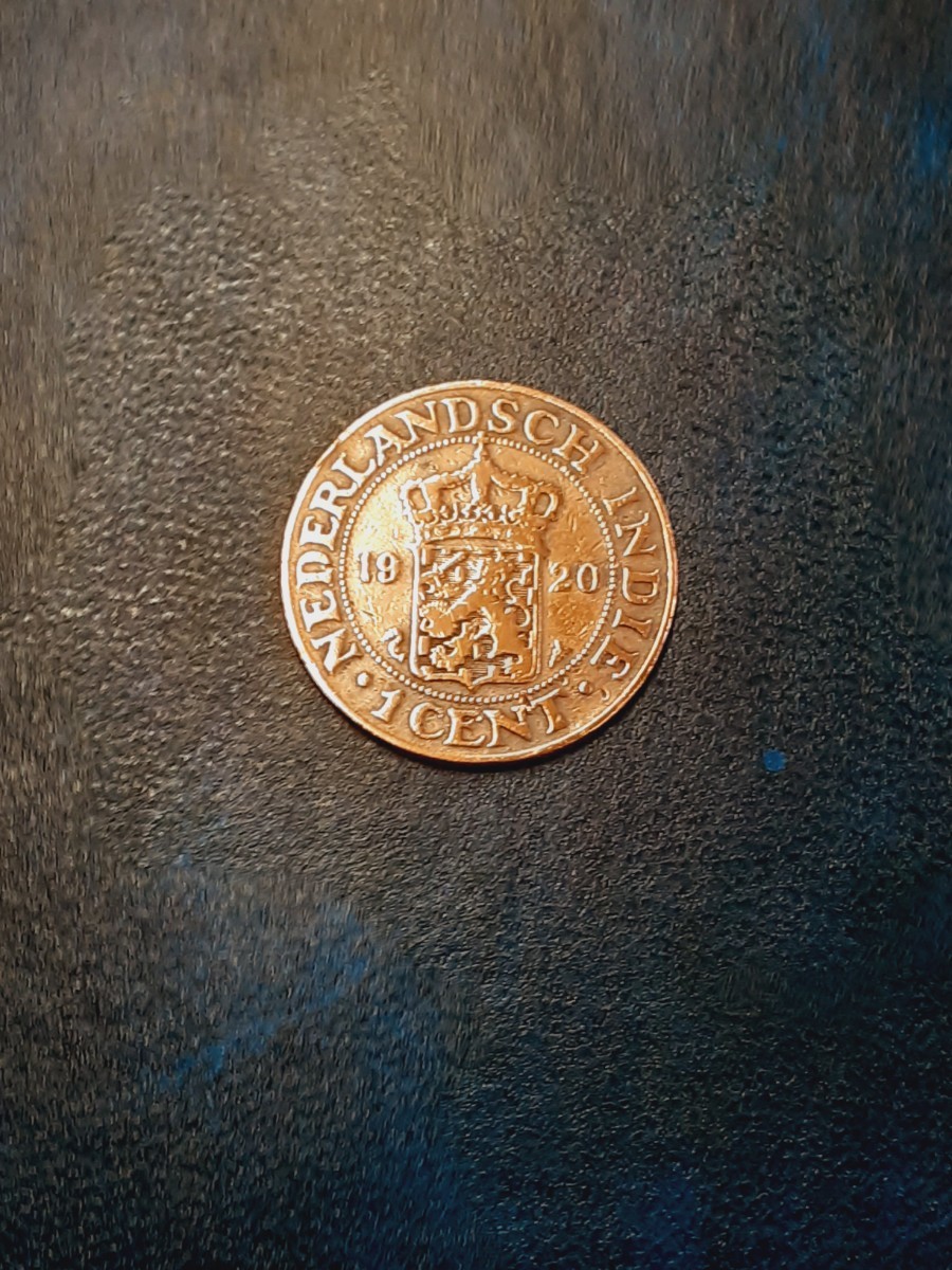 アンティークコイン　オランダ領インド　1920年　1セント硬貨　NI1C0408_画像7
