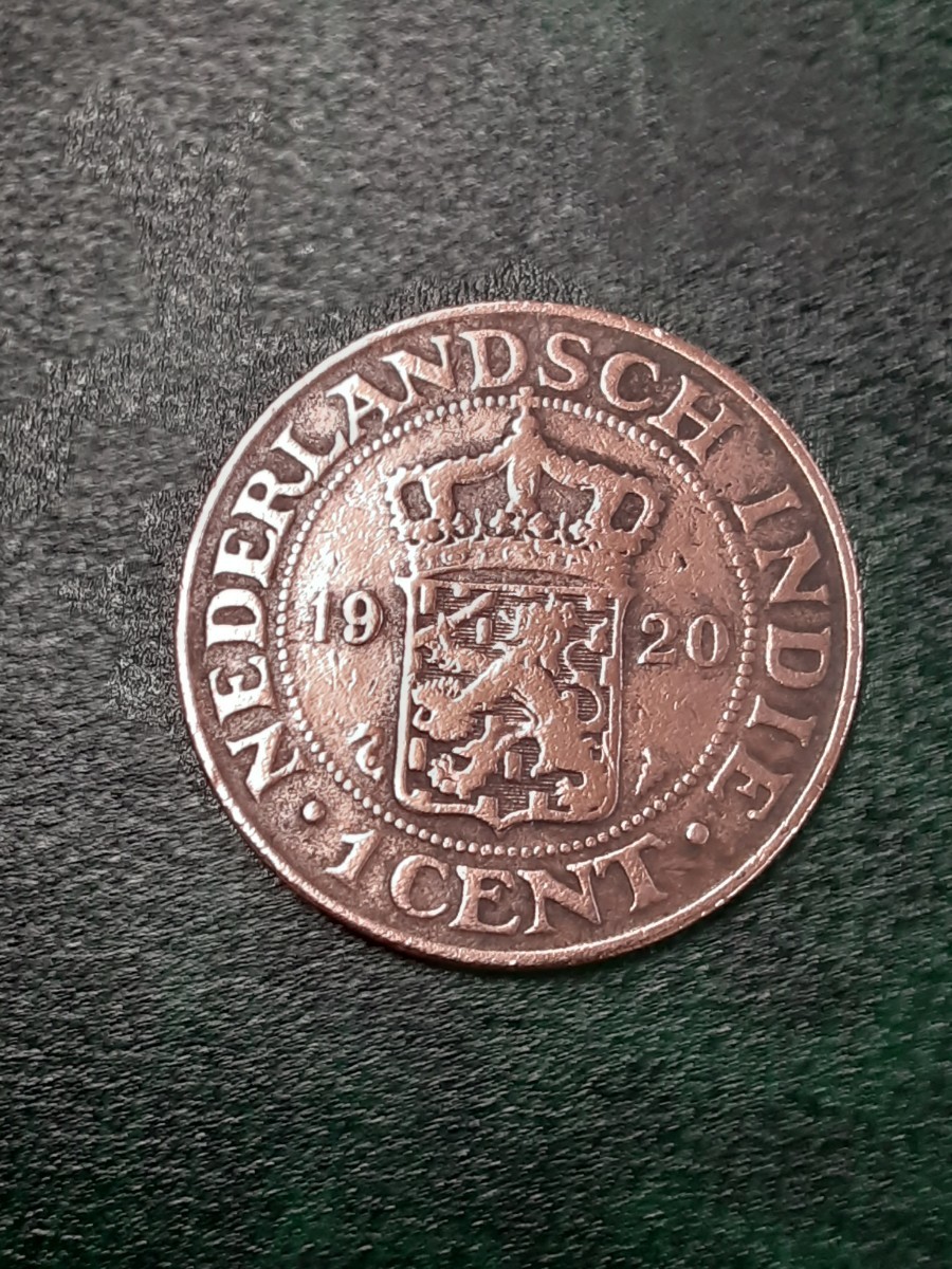 アンティークコイン　オランダ領インド　1920年　1セント硬貨　NI20C0412_画像1