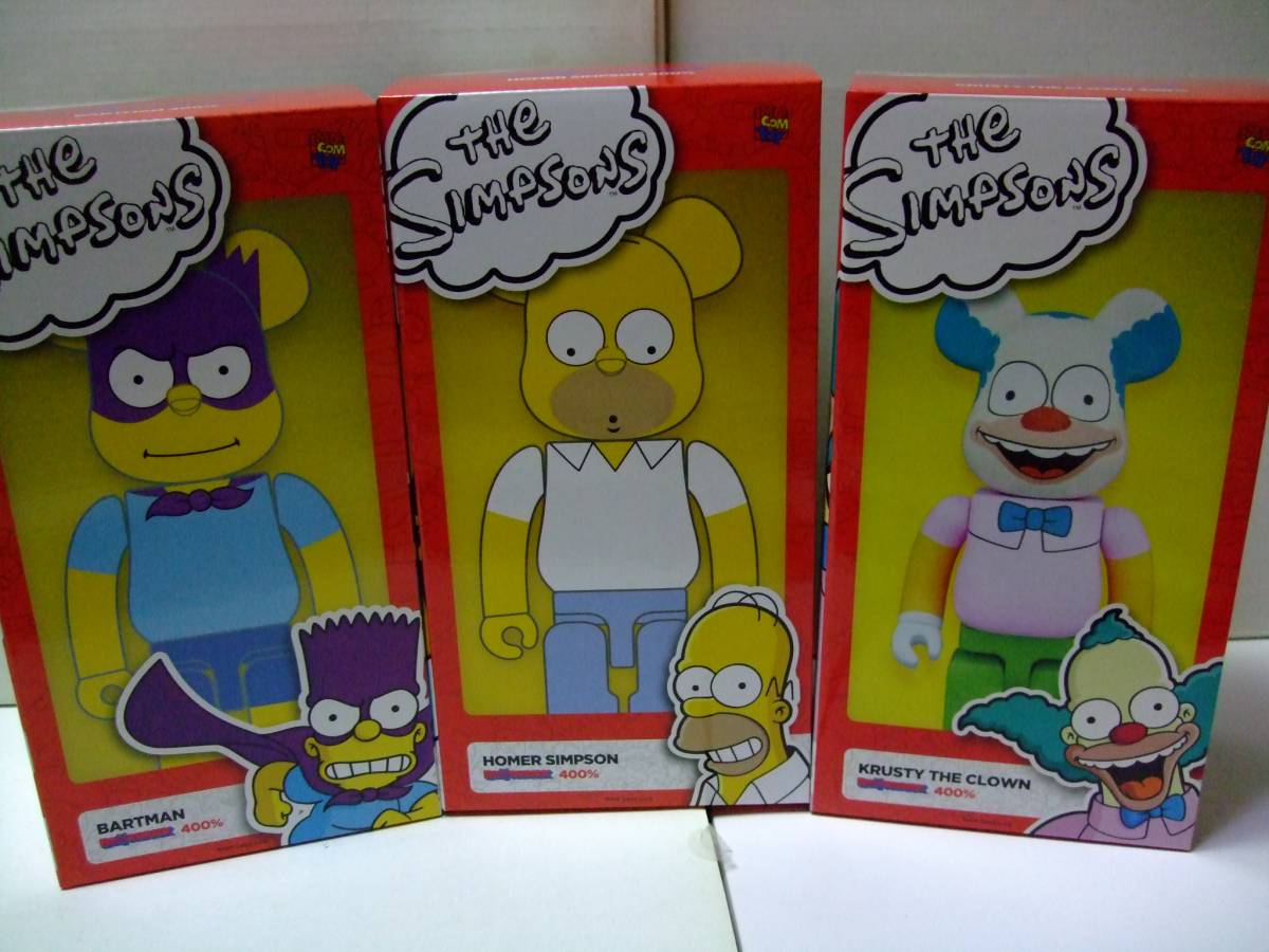 激レア シンプソンズ ベアブリック 400%SET ホーマー&バート&クラウン (BE@RBRICK THE SIMPSONS シンプソン HOMER krusty the clown)_画像1