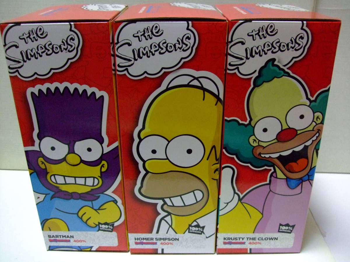 激レア シンプソンズ ベアブリック 400%SET ホーマー&バート&クラウン (BE@RBRICK THE SIMPSONS シンプソン HOMER krusty the clown)_画像3