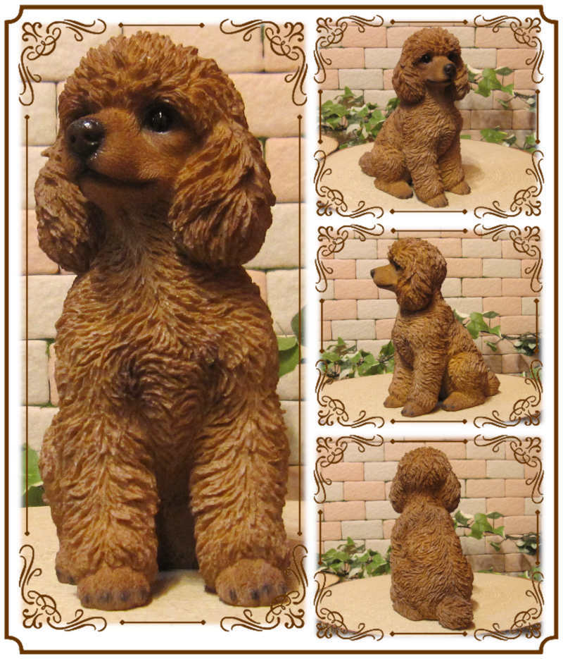  poodle . seat .B type real . dog. ornament ... objet d'art dog ornament dog gardening front door garden 