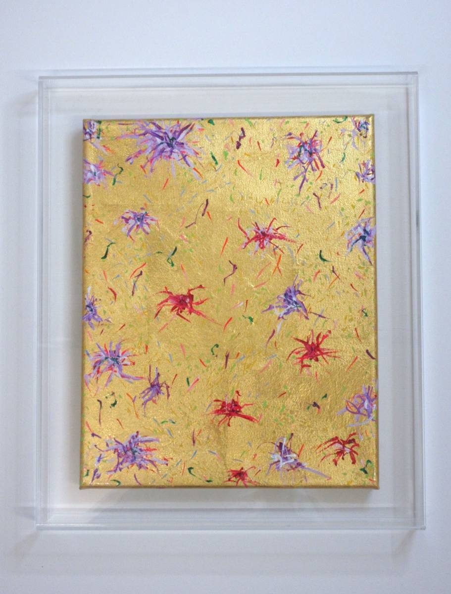 2年保証』 純金箔 金箔絵画 現代美術 抽象画 ファインアート フランス