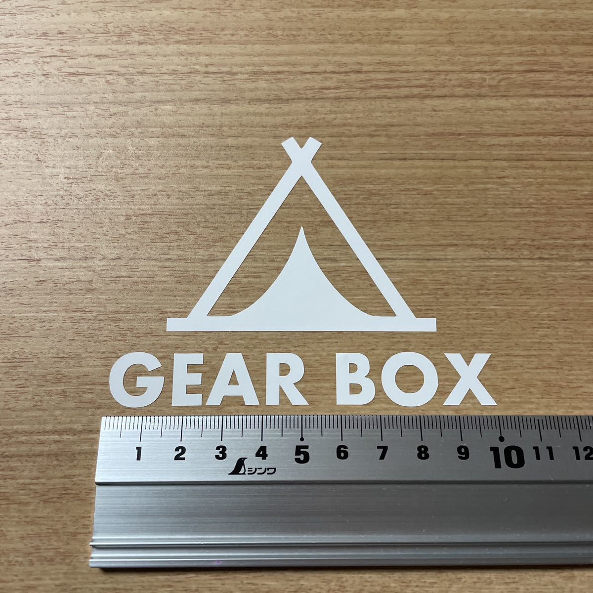 81.【送料無料】 GEAR BOX カッティングステッカー テント キャンプ CAMP アウトドア 【新品】の画像2