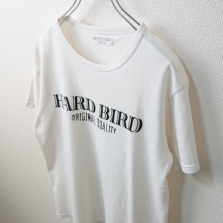 HARD BIRD ハードバード フラットヘッド プリントTシャツ ロゴプリント ホワイト 白 日本製の画像4